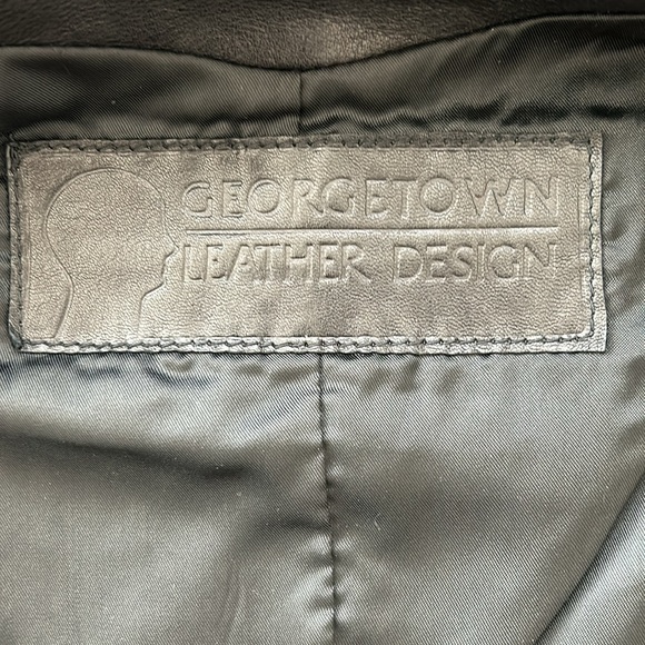 Vintage Georgetown Leather Design Black Jacket. Size 7/8 - Picture 9 of 16